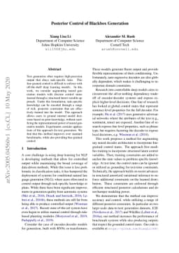 Posterior Control of Blackbox Generation