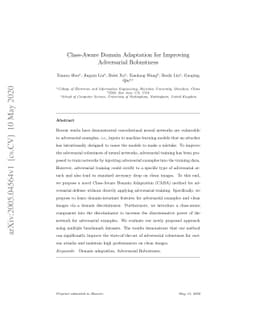 Class-Aware Domain Adaptation for Improving Adversarial Robustness