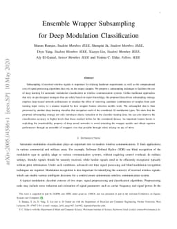 Ensemble Wrapper Subsampling for Deep Modulation Classification