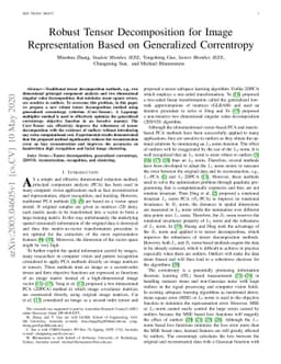 Robust Tensor Decomposition for Image Representation Based on
  Generalized Correntropy