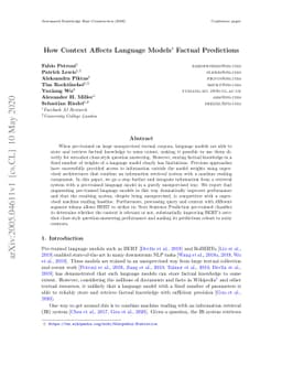 How Context Affects Language Models' Factual Predictions