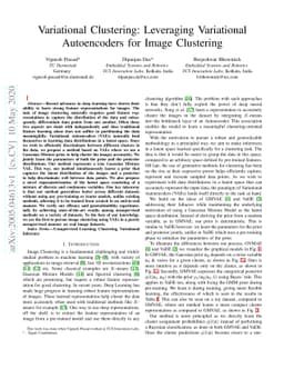Variational Clustering: Leveraging Variational Autoencoders for Image
  Clustering