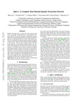 SpEx+: A Complete Time Domain Speaker Extraction Network