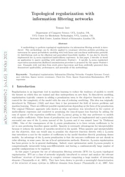 Topological regularization with information filtering networks