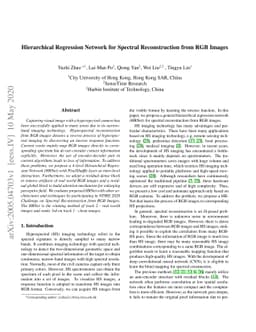 Hierarchical Regression Network for Spectral Reconstruction from RGB
  Images
