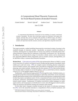 A Compositional Sheaf-Theoretic Framework for Event-Based Systems
  (Extended Version)