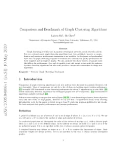 Comparison and Benchmark of Graph Clustering Algorithms