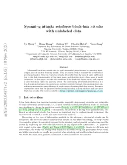 Spanning Attack: Reinforce Black-box Attacks with Unlabeled Data