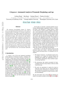 Celeganser: Automated Analysis of Nematode Morphology and Age