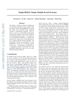 SimpleMKKM: Simple Multiple Kernel K-means