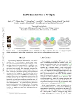 FroDO: From Detections to 3D Objects