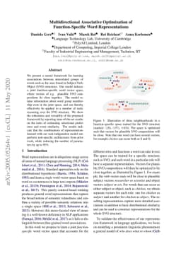 Multidirectional Associative Optimization of Function-Specific Word
  Representations