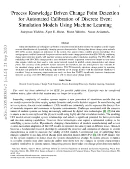 Process Knowledge Driven Change Point Detection for Automated
  Calibration of Discrete Event Simulation Models Using Machine Learning