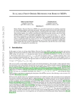 Scalable First-Order Methods for Robust MDPs