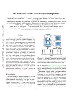 3DV: 3D Dynamic Voxel for Action Recognition in Depth Video