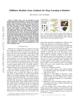 Stillleben: Realistic Scene Synthesis for Deep Learning in Robotics