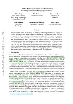 AttViz: Online exploration of self-attention for transparent neural
  language modeling