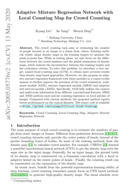 Adaptive Mixture Regression Network with Local Counting Map for Crowd
  Counting