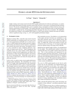 Energy-Aware DNN Graph Optimization