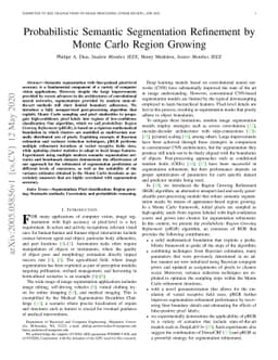 Probabilistic Semantic Segmentation Refinement by Monte Carlo Region
  Growing