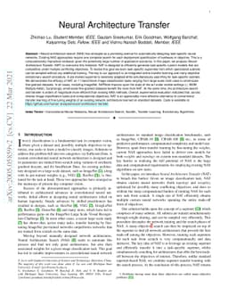 Neural Architecture Transfer