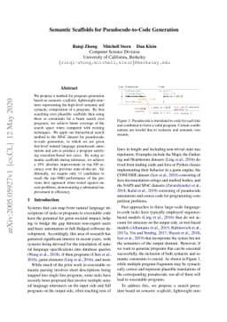 Semantic Scaffolds for Pseudocode-to-Code Generation