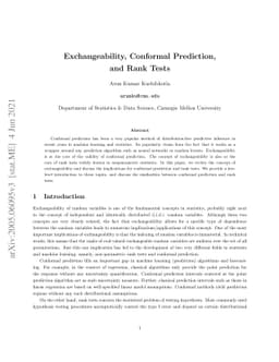 Exchangeability, Conformal Prediction, and Rank Tests