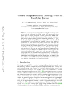 Towards Interpretable Deep Learning Models for Knowledge Tracing
