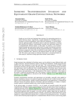 Isometric Transformation Invariant and Equivariant Graph Convolutional
  Networks