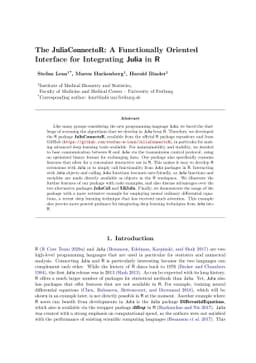The JuliaConnectoR: a functionally oriented interface for integrating
  Julia in R