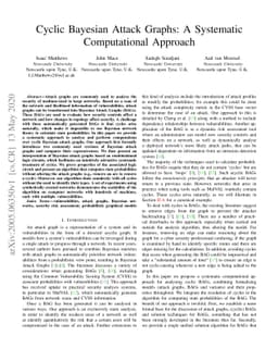Cyclic Bayesian Attack Graphs: A Systematic Computational Approach