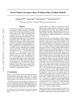 On the Global Convergence Rates of Softmax Policy Gradient Methods