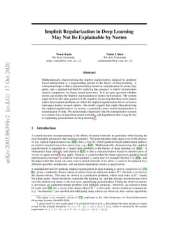 Implicit Regularization in Deep Learning May Not Be Explainable by Norms