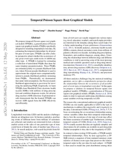 Temporal Poisson Square Root Graphical Models