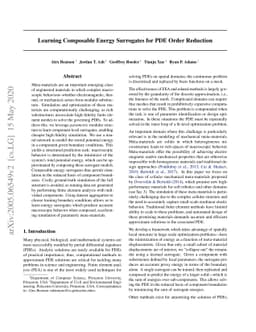 Learning Composable Energy Surrogates for PDE Order Reduction