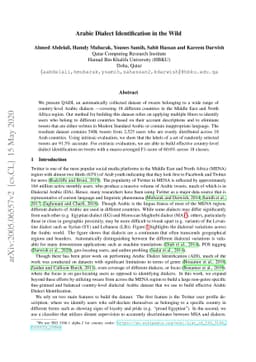 Arabic Dialect Identification in the Wild