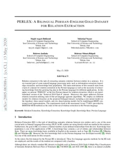 PERLEX: A Bilingual Persian-English Gold Dataset for Relation Extraction