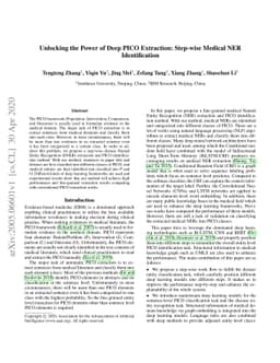 Unlocking the Power of Deep PICO Extraction: Step-wise Medical NER
  Identification