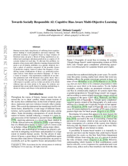 Towards Socially Responsible AI: Cognitive Bias-Aware Multi-Objective
  Learning