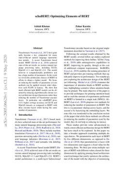 schuBERT: Optimizing Elements of BERT