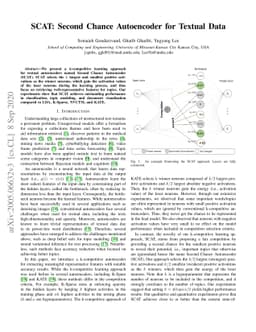 SCAT: Second Chance Autoencoder for Textual Data