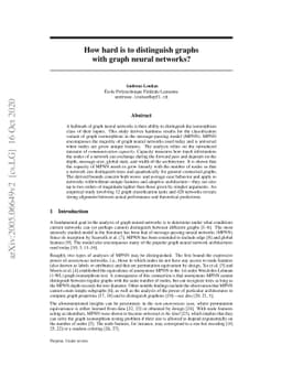 How hard is to distinguish graphs with graph neural networks?