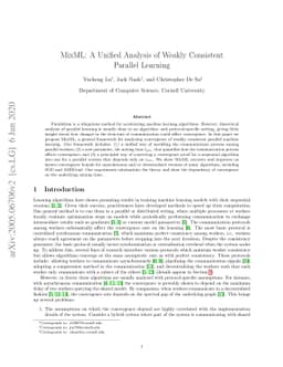 MixML: A Unified Analysis of Weakly Consistent Parallel Learning