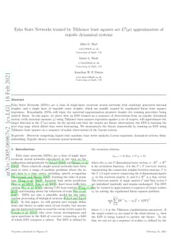 Echo State Networks trained by Tikhonov least squares are L2(μ)
  approximators of ergodic dynamical systems