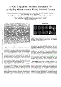 SAGE: Sequential Attribute Generator for Analyzing Glioblastomas using
  Limited Dataset