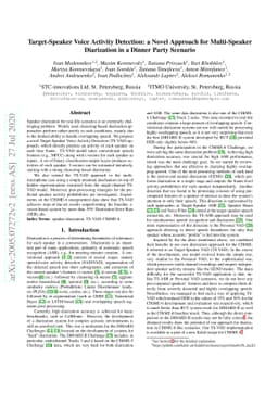 Target-Speaker Voice Activity Detection: a Novel Approach for
  Multi-Speaker Diarization in a Dinner Party Scenario