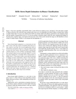 Bi3D: Stereo Depth Estimation via Binary Classifications