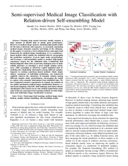 Semi-supervised Medical Image Classification with Relation-driven
  Self-ensembling Model