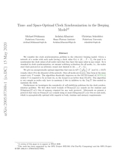 Time- and Space-Optimal Clock Synchronization in the Beeping Model