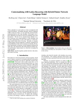 Contextualizing ASR Lattice Rescoring with Hybrid Pointer Network
  Language Model
